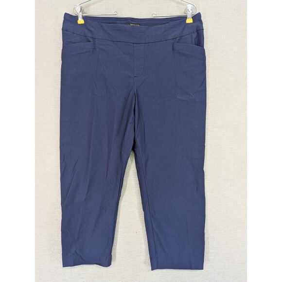 Lee Modern Series Blue Cropped Pants Size 16 Medium Midrise Fit-0625D156 - Picture 1 of 8